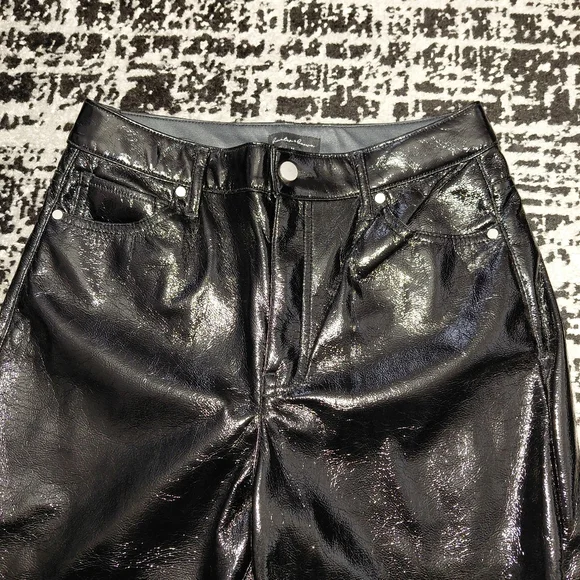 Hunter & Brown Black Faux Leather Pants - Size Medium - NWOT - Picture 9 of 15